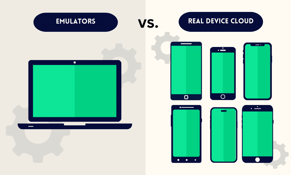 Emulators vs Real Device Cloud Graphic